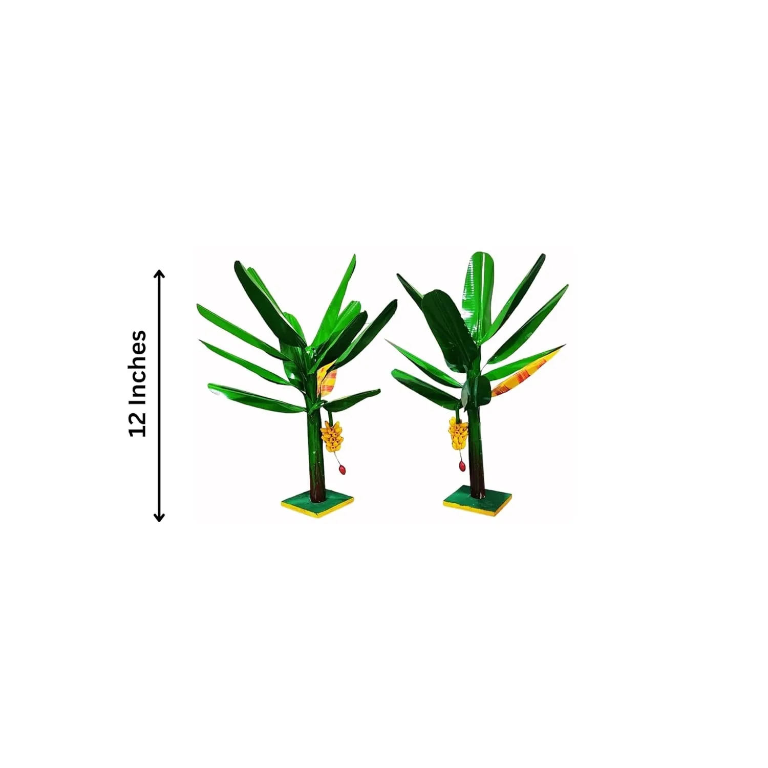 Artificial Banana Tree for Pooja golu dolls - Metal Banana Trees for Decoration (12 Inches) view 2