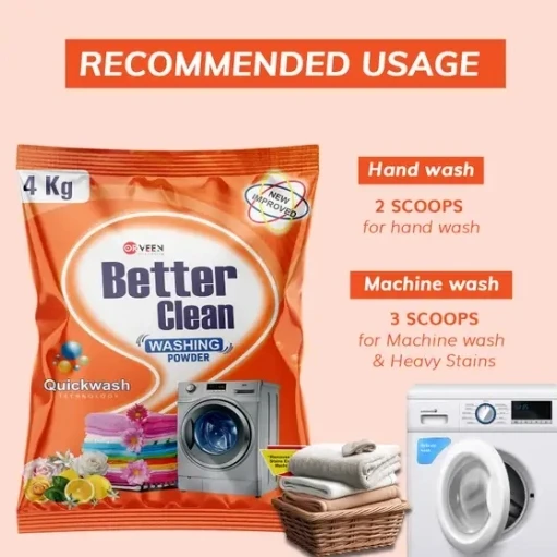 Powerwash Detergent Powder | Quick Dissolution | Remove Tough Dried Strains view 3