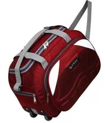 (Expandable) 55 L trolley Duffel Bag Xfactor super premium - Maroon Duffel Bag view 3