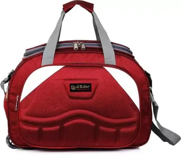 (Expandable) 55 L trolley Duffel Bag Xfactor super premium - Maroon Duffel Bag view 4