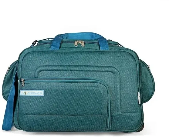 Expandable Polyester Cabin Size Luggage Duffle Strolley Bag view 2