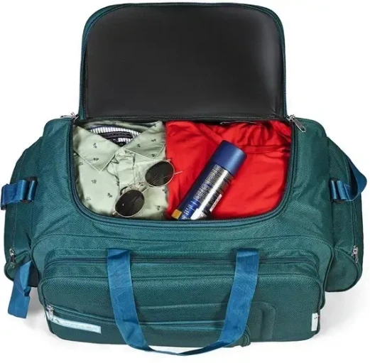 Expandable Polyester Cabin Size Luggage Duffle Strolley Bag view 3