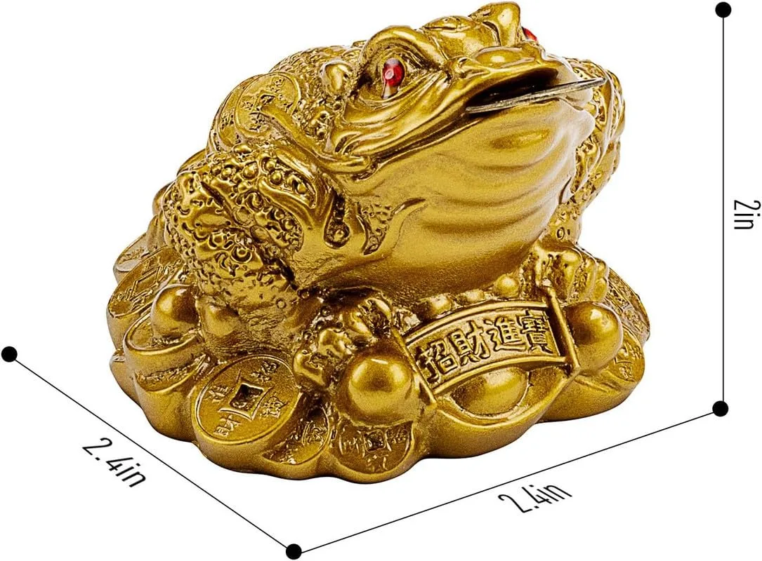 Ahina“Feng Shui Three Legged Frog for Wealth and Prosperity,Feng Shui Money Frog, Lucky Money Toad Decorations,Ideal for Attracting Wealth. view 2