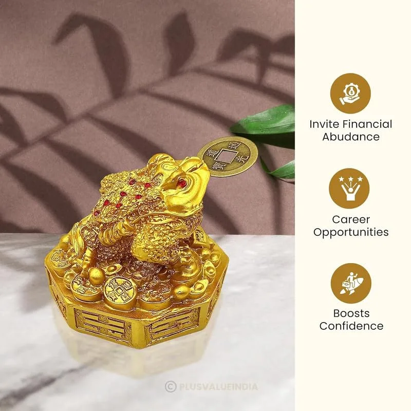 Ahina“Feng Shui Three Legged Frog for Wealth and Prosperity,Feng Shui Money Frog, Lucky Money Toad Decorations,Ideal for Attracting Wealth. view 5
