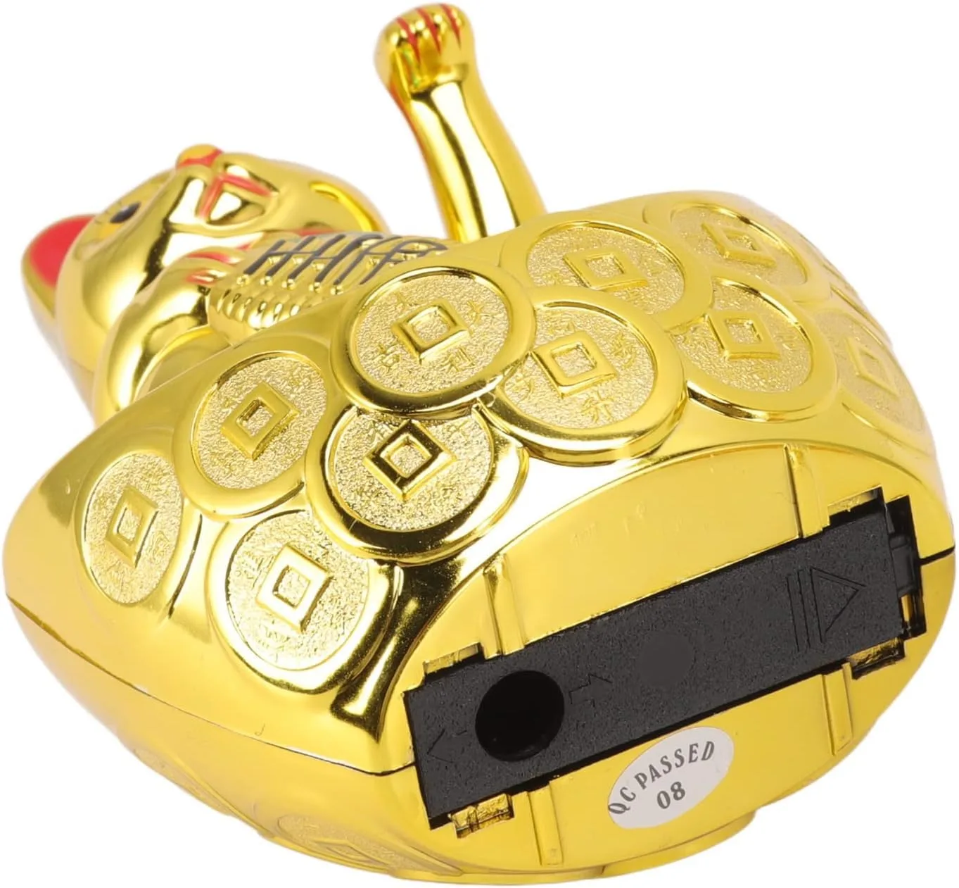 Ahina Maneki Neko Waving Cat on Boat Perfect for Home & Office DecorBattery Operated Feng Shui Lucky Cat – Waving Maneki Neko Figurine for Wealth & Prosperity (Gold)-5.5 inches in Size view 8
