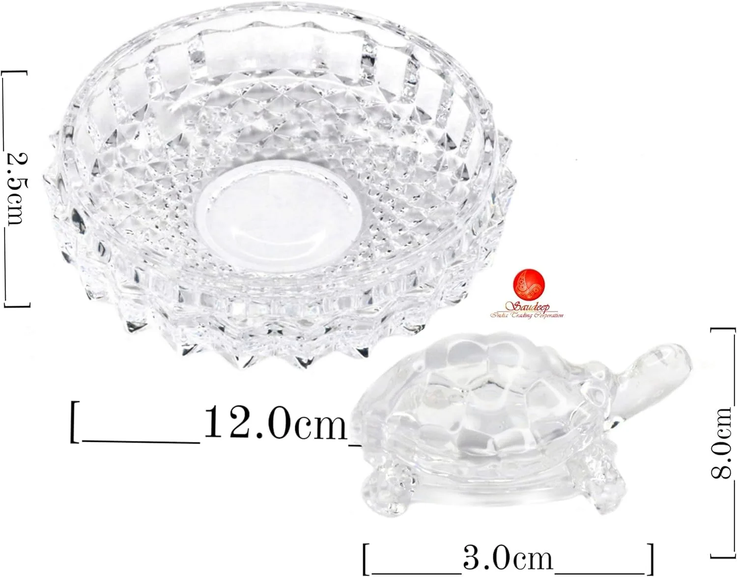 Ahina Feng Shui Crystal Turtle for Home & Office – Vastu Tortoise Showpiece for Good Luck, Longevity, Wealth & Positive Energy Décor view 3