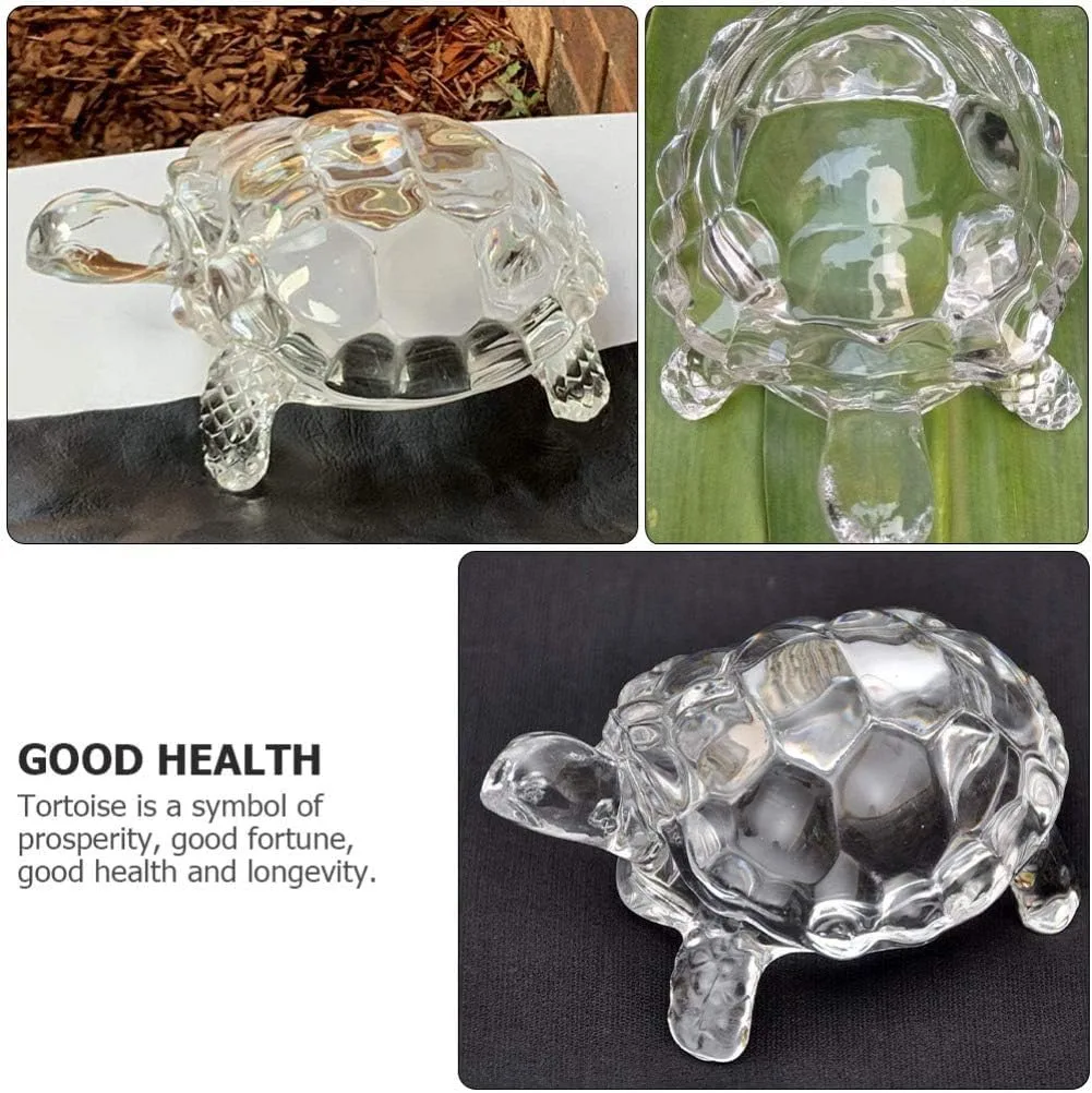 Ahina Feng Shui Crystal Turtle for Home & Office – Vastu Tortoise Showpiece for Good Luck, Longevity, Wealth & Positive Energy Décor view 4