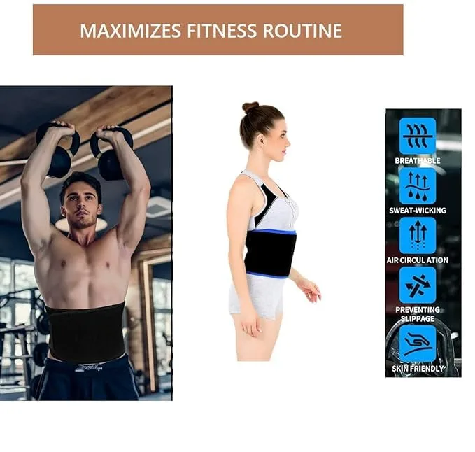 Ahina Hot Sweat Belt | Neoprene | Multicolor | Free Size | Waist Trimmer Workout Belt for Men and Women- Multicolor Multicolour view 5
