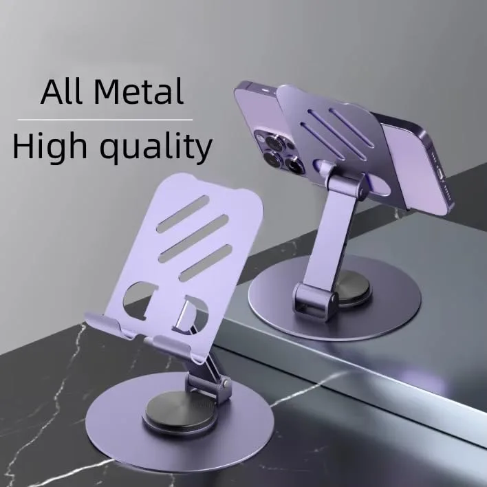 Ahina Mobile Stand, All Metal Adjustable Phone Holder, Stable Desktop Stand with 360 Degree Rotation view 5
