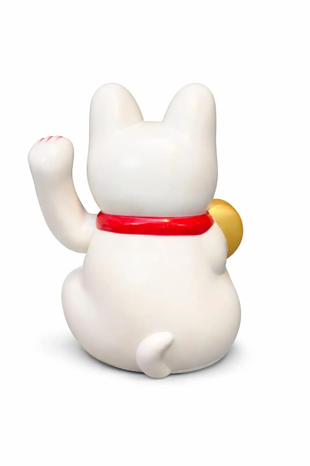 Ahina Feng Shui Lucky Cat Maneki Neko Figurine, White with Golden Coins, Wealth and Good Luck Showpiece for Home and Office Decor view 6