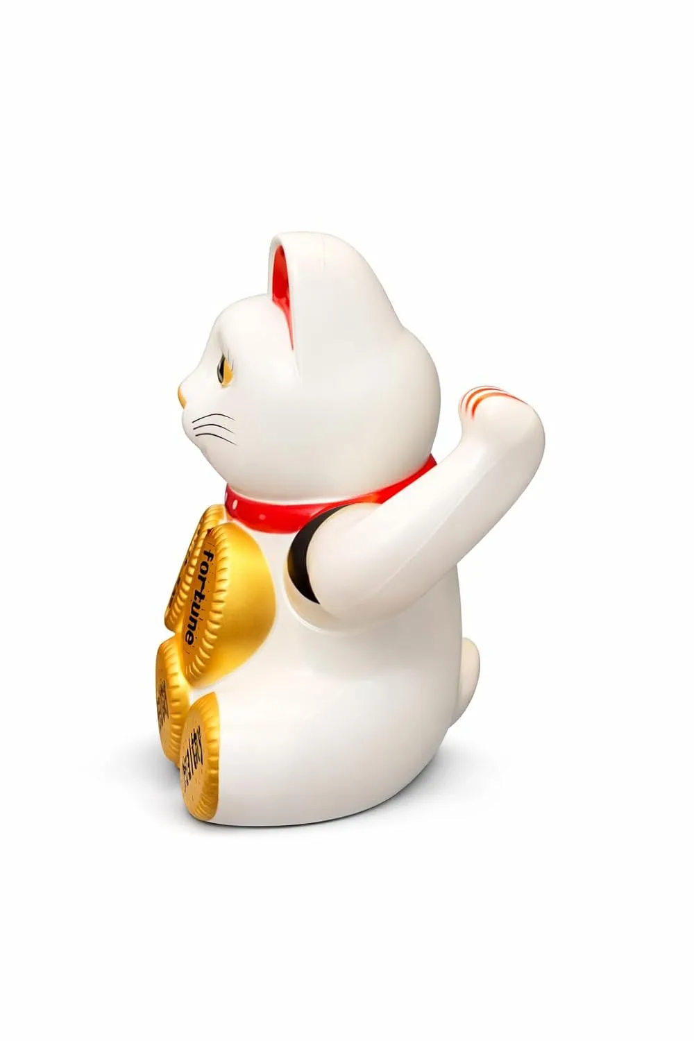 Ahina Feng Shui Lucky Cat Maneki Neko Figurine, White with Golden Coins, Wealth and Good Luck Showpiece for Home and Office Decor view 8