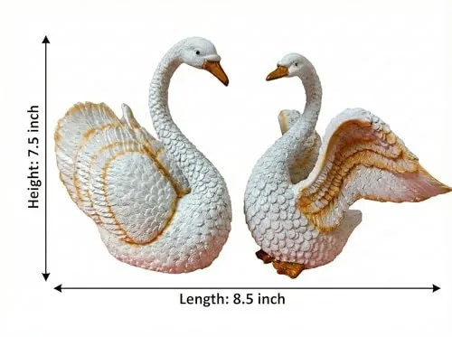 Elegant Swan Couple Showpiece Set view 2