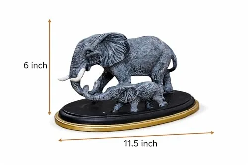 Elephant Family Showpiece for Home Decor view 2