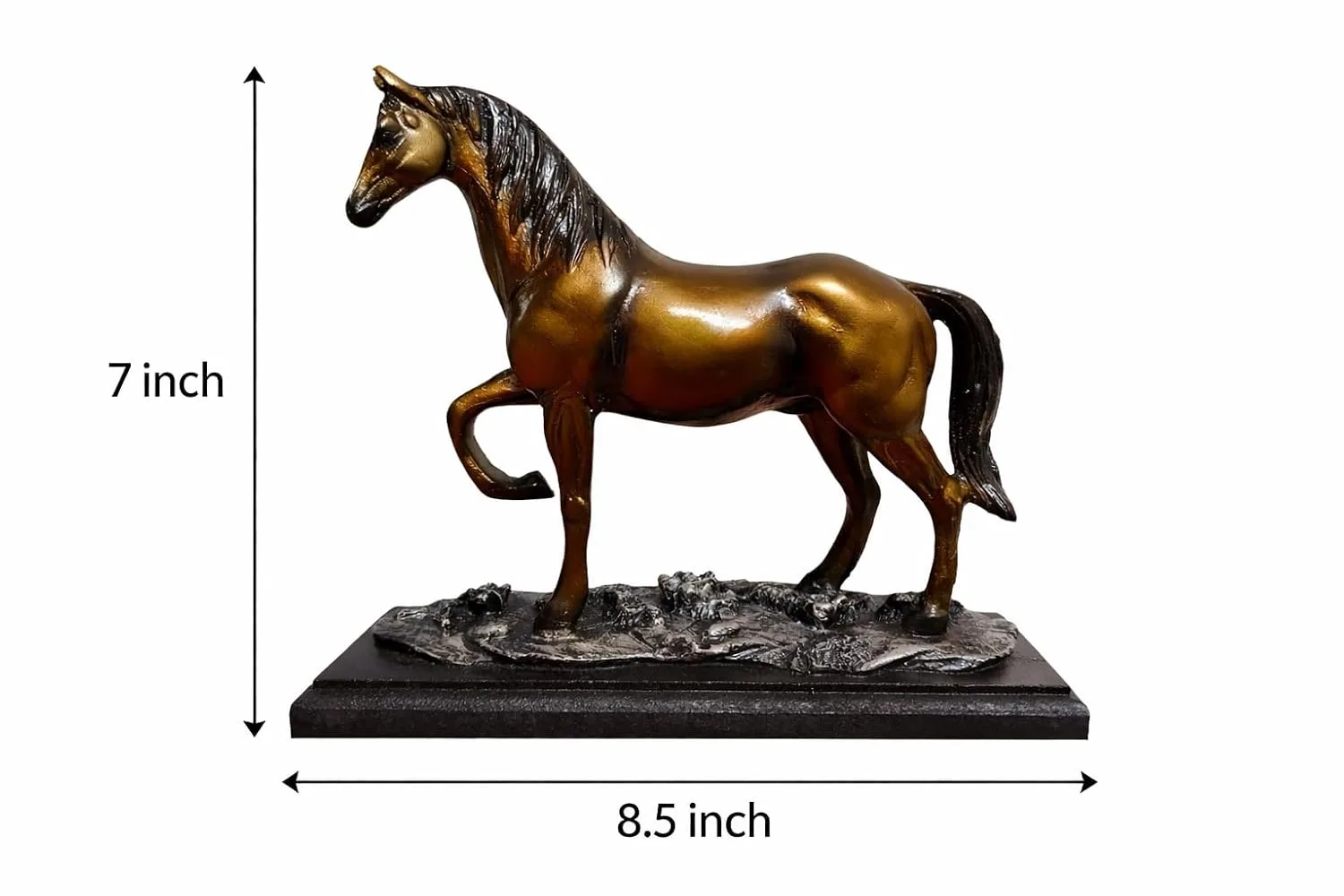 Elegant Bronze Horse Statue Showpiece view 2