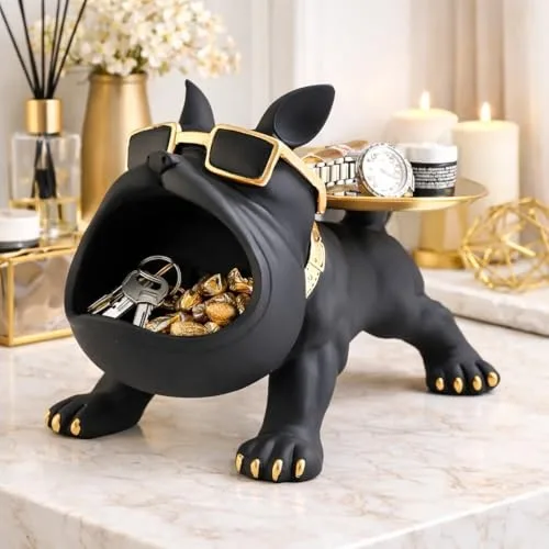 French Bulldog Key Bowl Holder Statue view 3