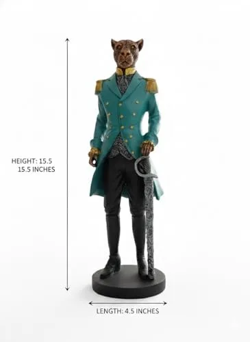 Royal Leopard Gentleman Statue view 3