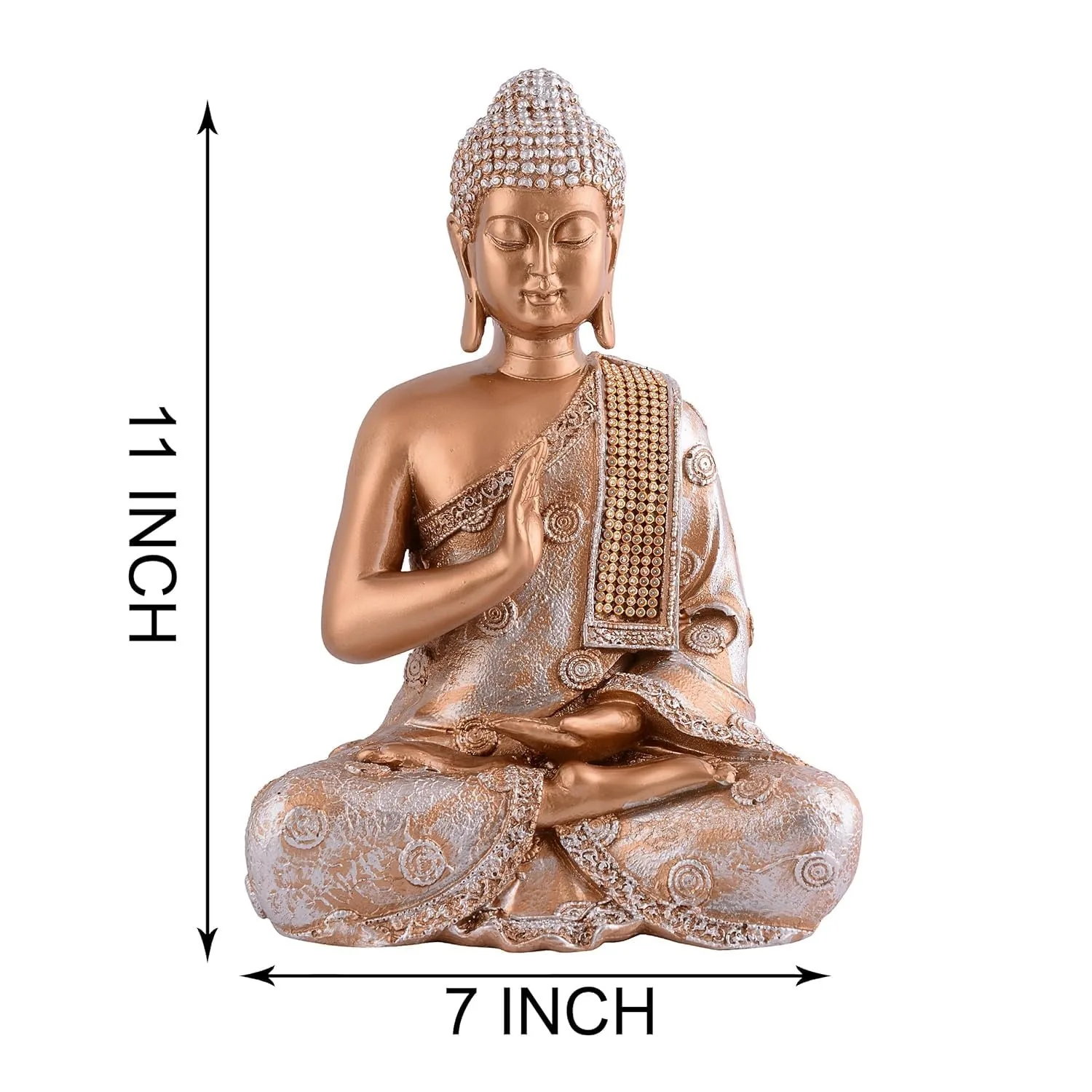 Golden Buddha Statue for Home Decor view 2