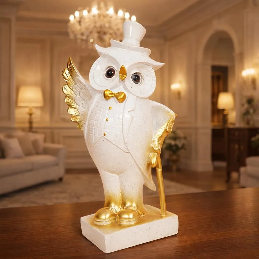Royal Owl Showpiece for Home Decor view 4