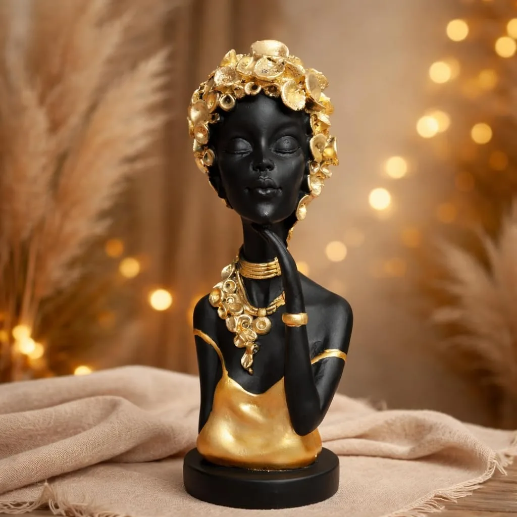 Elegant African Lady Showpiece Statue view 3