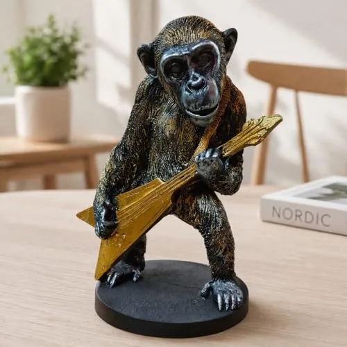 Rocking Monkey Showpiece with Guitar view 2