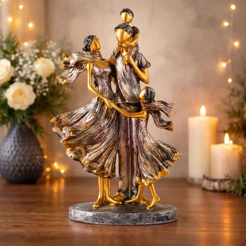Luxury Family Statue Showpiece for Home Decor view 2