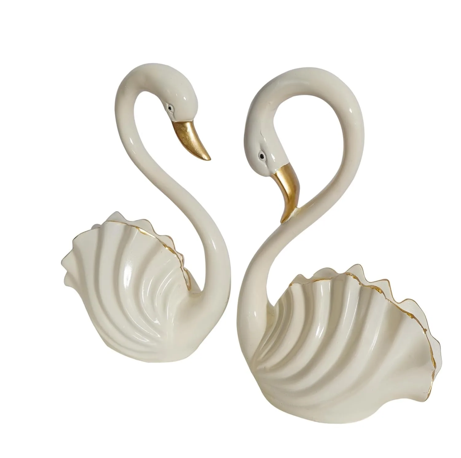 Elegant Swan Showpiece Set of 2 Luxury Decorative Centerpiece view 3