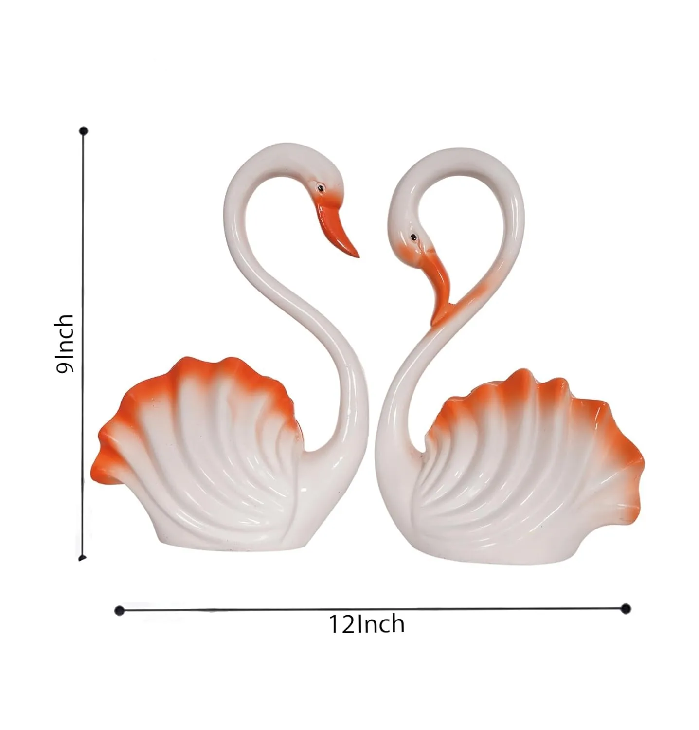 Romantic Swan Couple Showpiece for Home Decor view 2