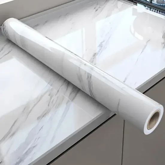 Self Adhesive 100 cm Wall Sticker (Glossy Marble Wallpaper) view 2