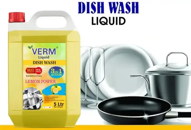 Dishwash Liquid Gel - Lime & Basil Fragrance, 5 Ltr Can view 2