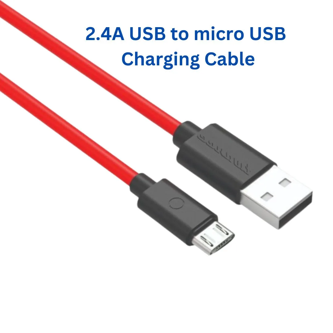 twance NM20R TPE - USB to micro USB charging Cable, 1 Meter Length, Red color view 4