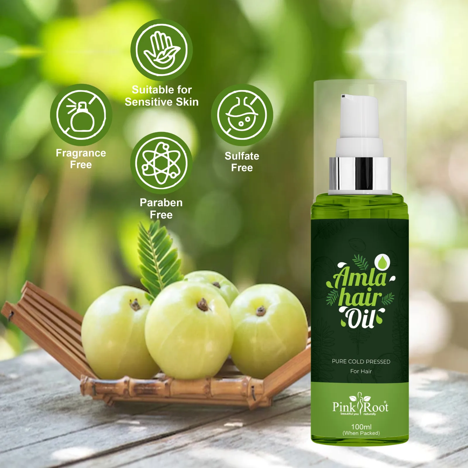 Pink Root Amla Oil 100ml, For Stronger & Healthy Looking Hair Oil (100 ml) view 5
