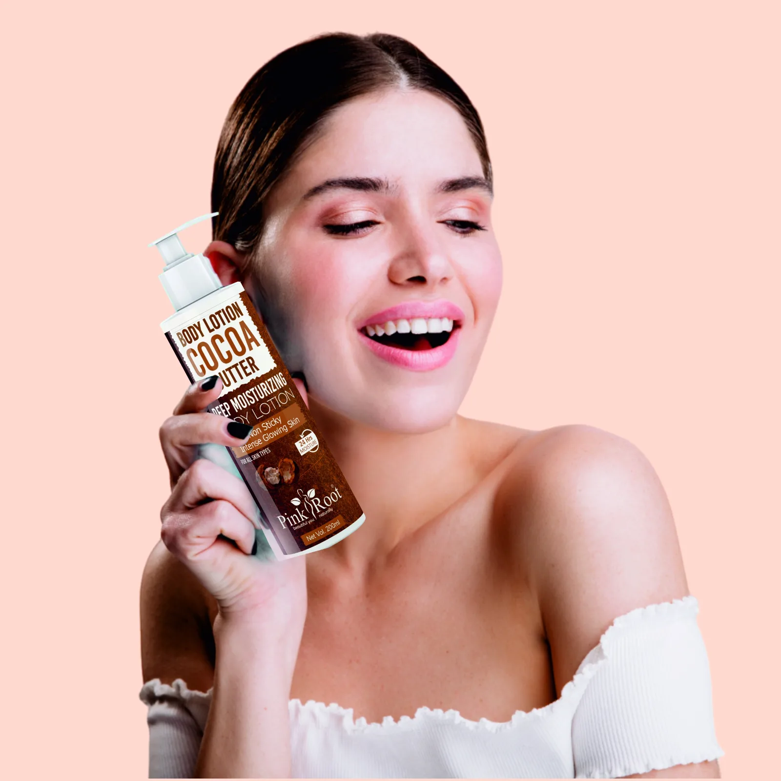 Pink Root Body Lotion Cocoa Butter 200ml | Moisturization & Nourishment, Softening & Smoothening view 3