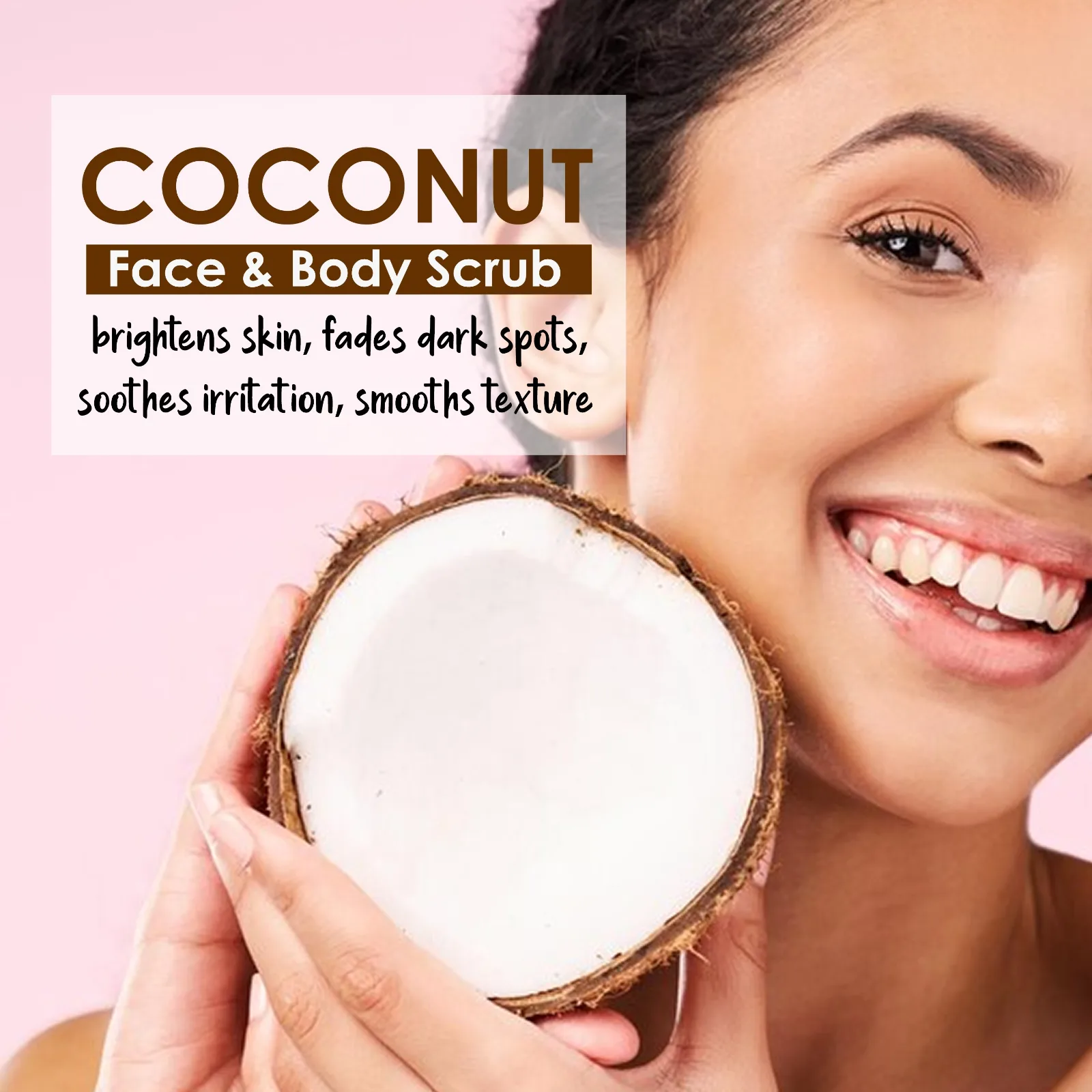 Pink Root Coconut Scrub for Soft, Clean & Healthy Skin, Advanced hydration, Anti-aging, reduce blemishes, 100ml view 3