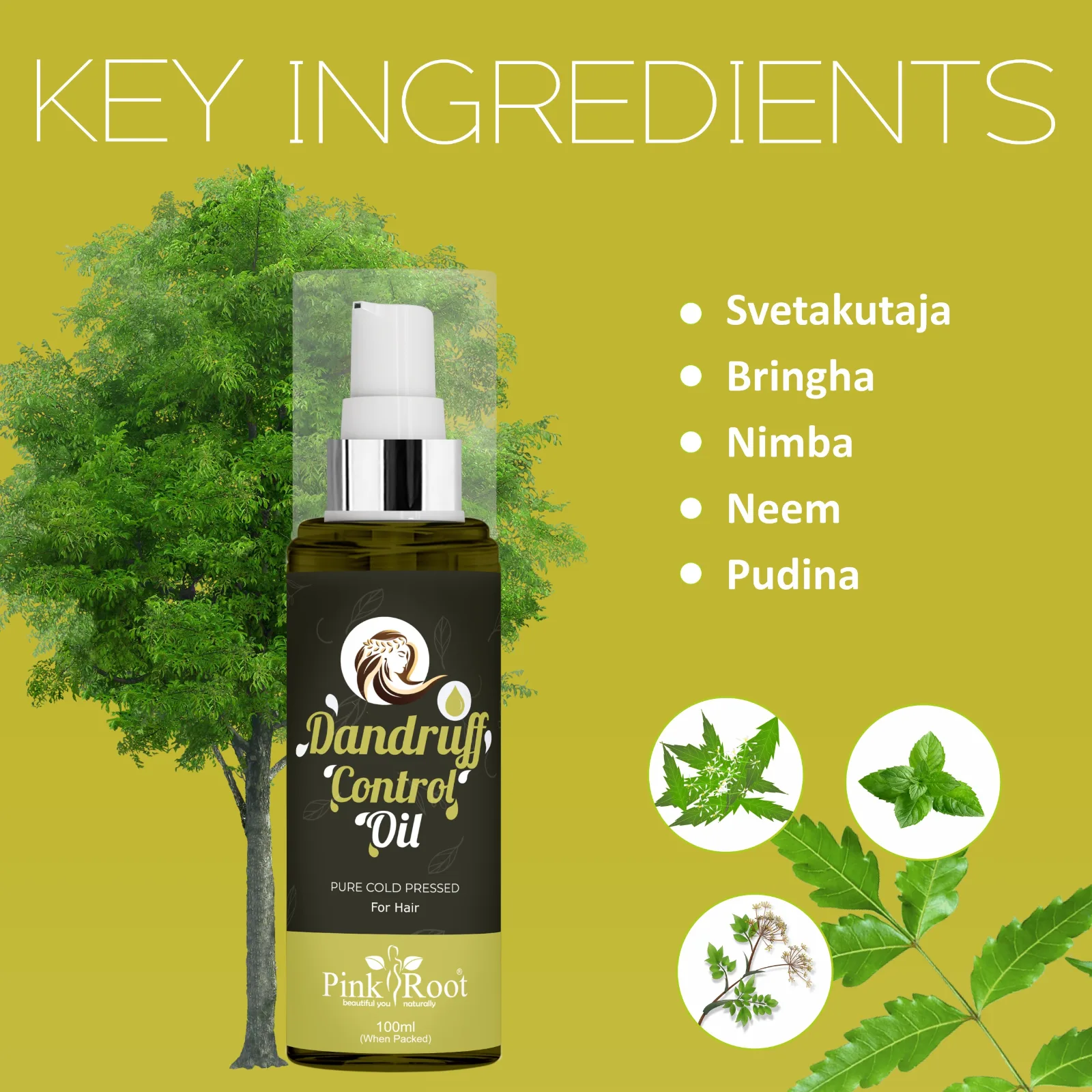 Pink Root Dandruff Control Oil |Dandruff Reduction, Prevents Itching, Scalp Nourishment |Hair Oil 100ml view 4