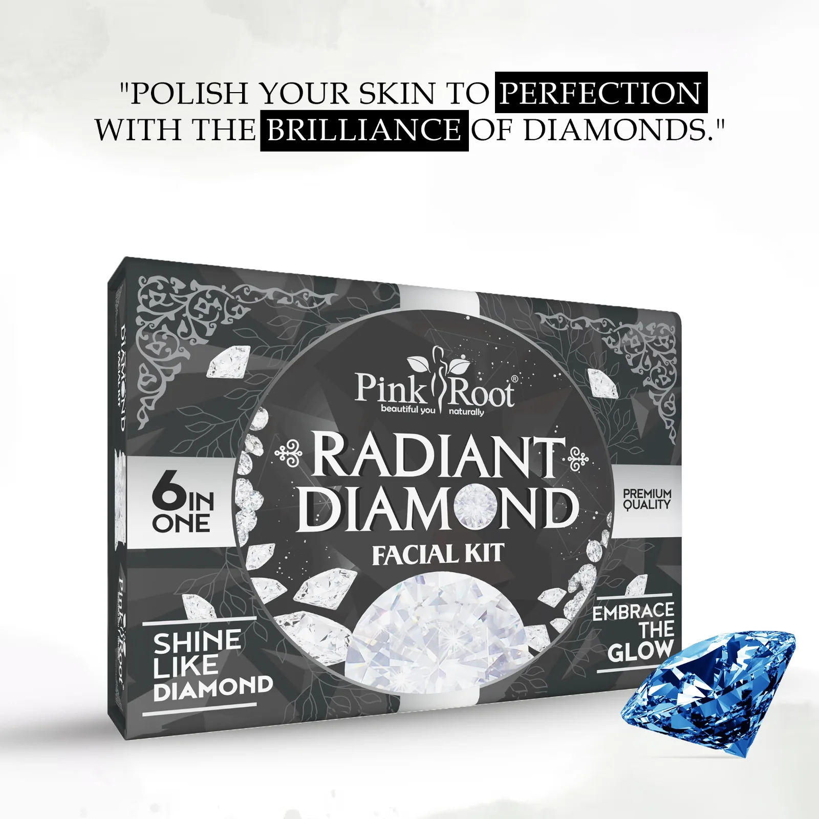 Pink Root Radiance Facial Kit,For Make Skin Acne & Spot Free,Brightens Up Dull Skin view 2