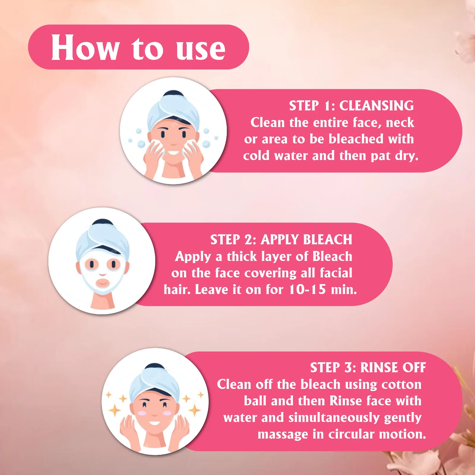 Pink Root Fruit Bleach Cream with Activator 1Kg, for Instant Fairness of Skin, Reduces Dark Spots and Tan view 4