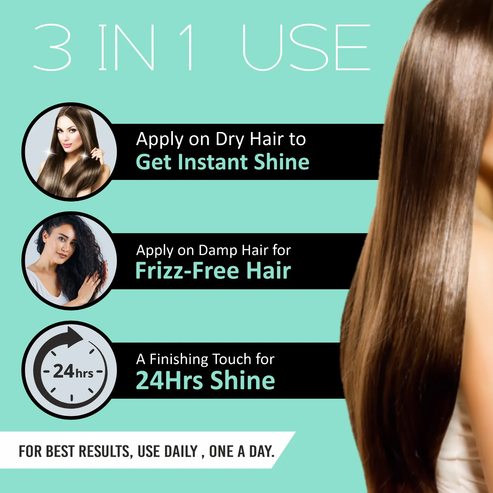 Pink Root Hair Serum 100ml for Smooth, Frizz Free & Glossy Hair view 4
