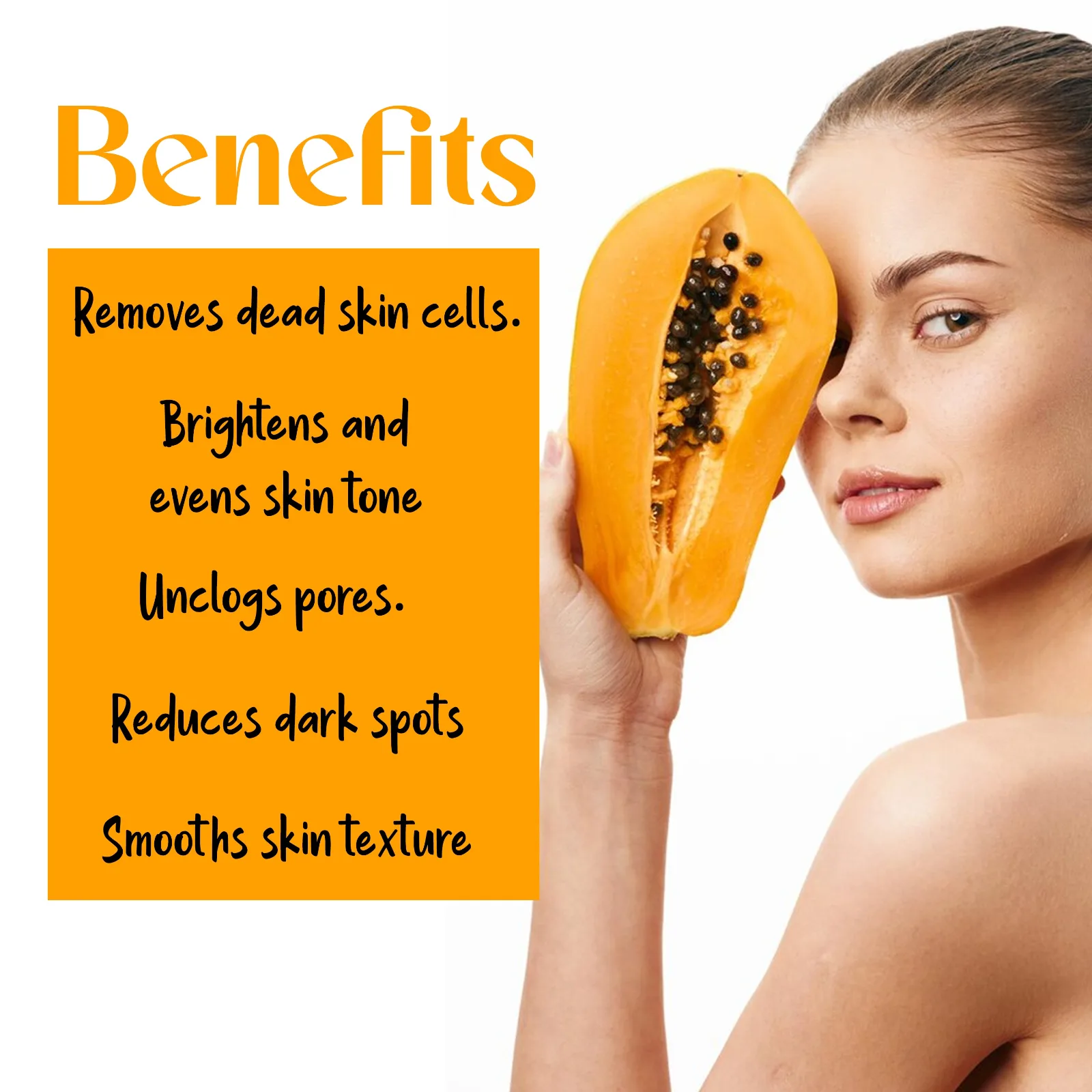 Pink Root Papaya Scrub Enriched with Papaya Extract, Vitamin E, Glycrine, & Aloe Vera for Tan Removal & Brighter Skin(100ml) view 3