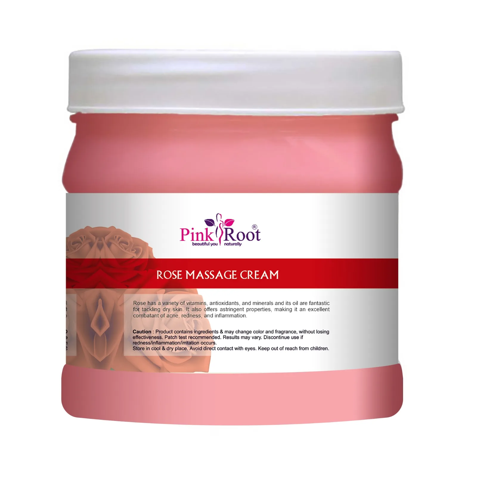 Pink Root Rose Massage Face & Body Cream improves skin tone, contracts muscles to give firm skin & prevents wrinkles, 500ml view 2