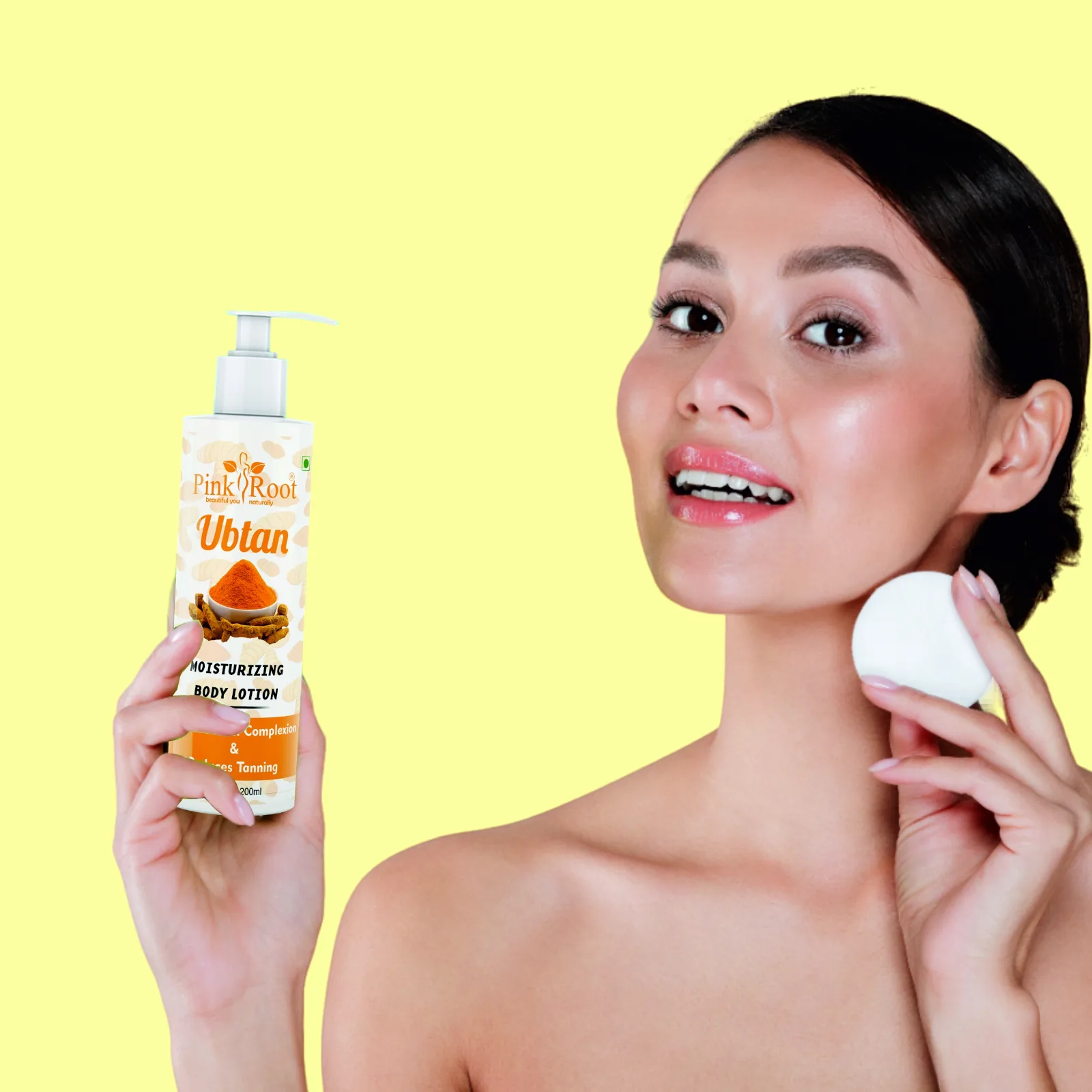 Pink Root Ubtan Moisturising Body Lotion 200ml - for Acne & Fairness, Instant Hydration & Smoothening of Skin view 5