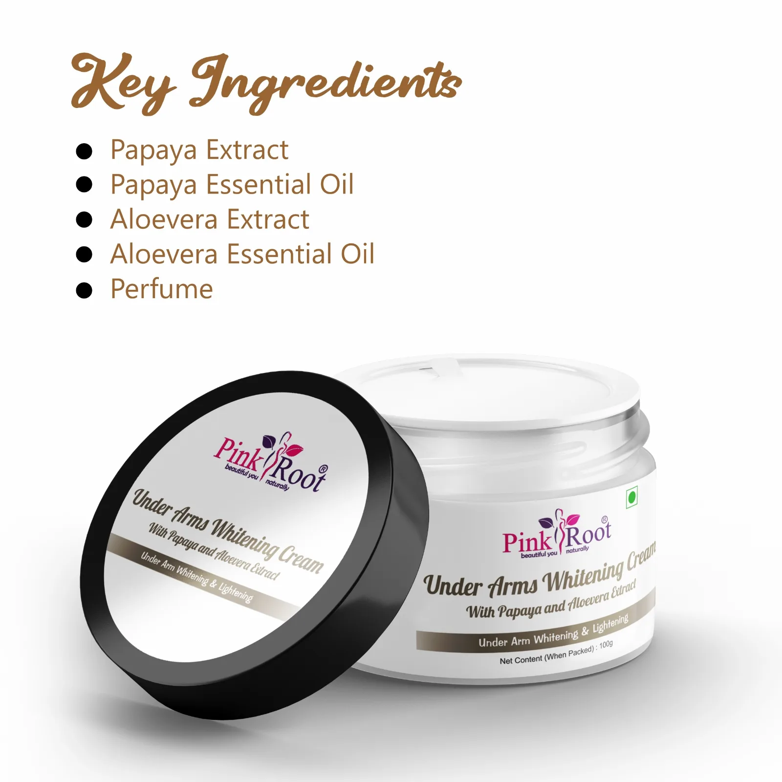 Pink Root Dark Underarm Whitening Cream - Moisturizing, Hydrating, Whitening, Brightening (100 ml) view 4