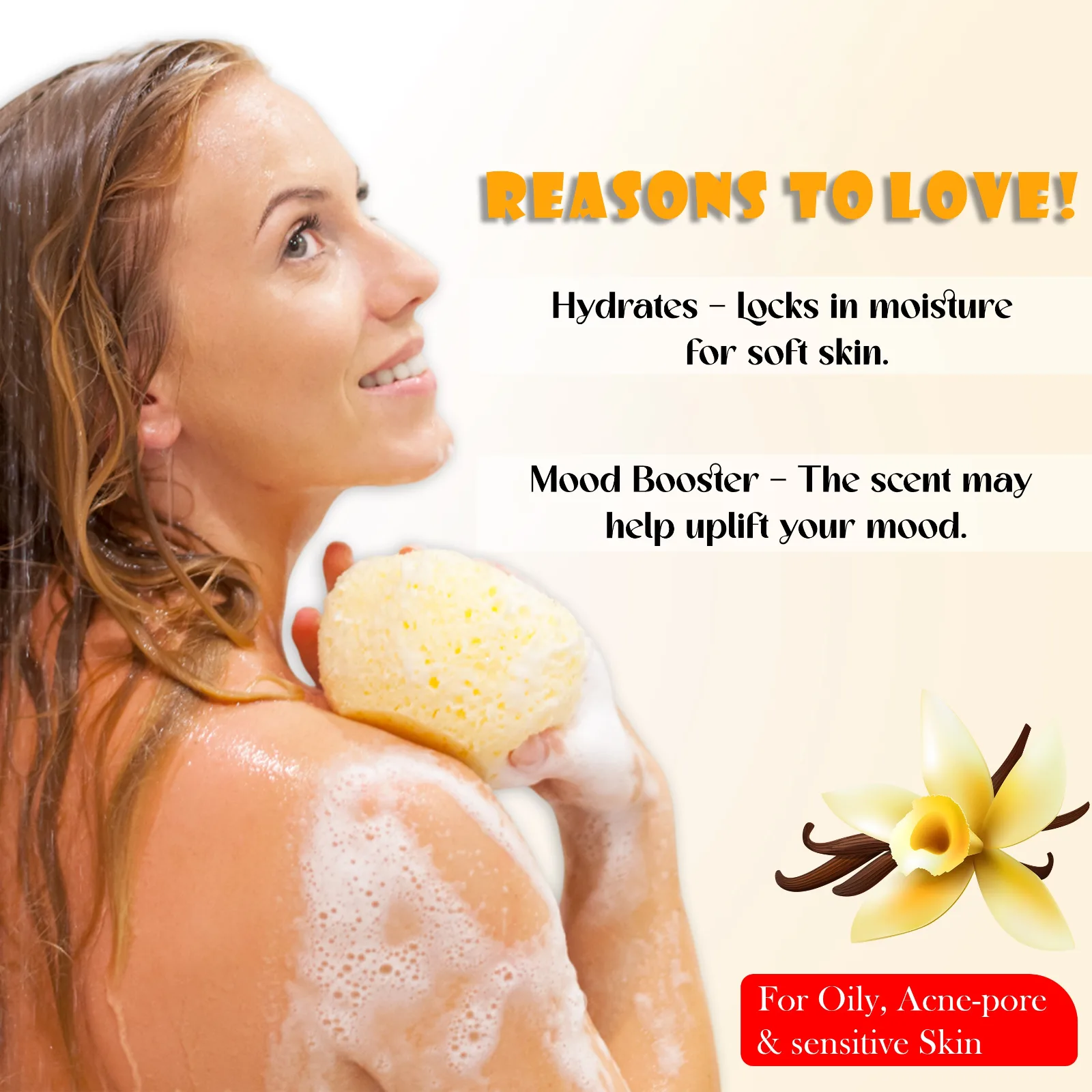 Pink Root Vanilla Body Wash |  Body Wash for Women & Men | Shower Gel with Long Lasting Vanilla Fragrance | Nourishing Body Cleanser for Soft & Smooth Skin view 2