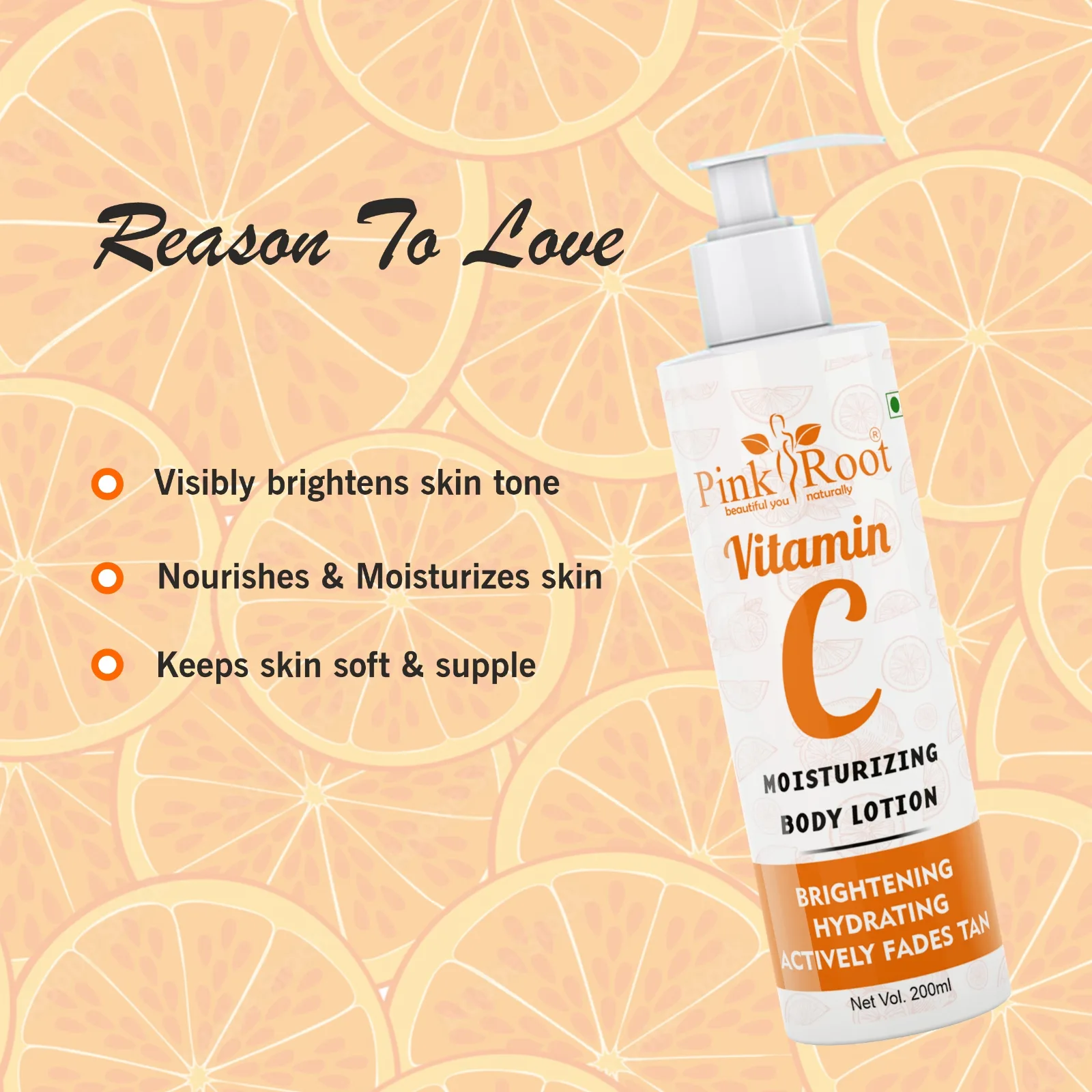 Pink Root Vitamin C Moisturizing,Nourishing Body Lotion |Skin Protecting Light Moisturiser for Dry Skin(200 ml) view 2