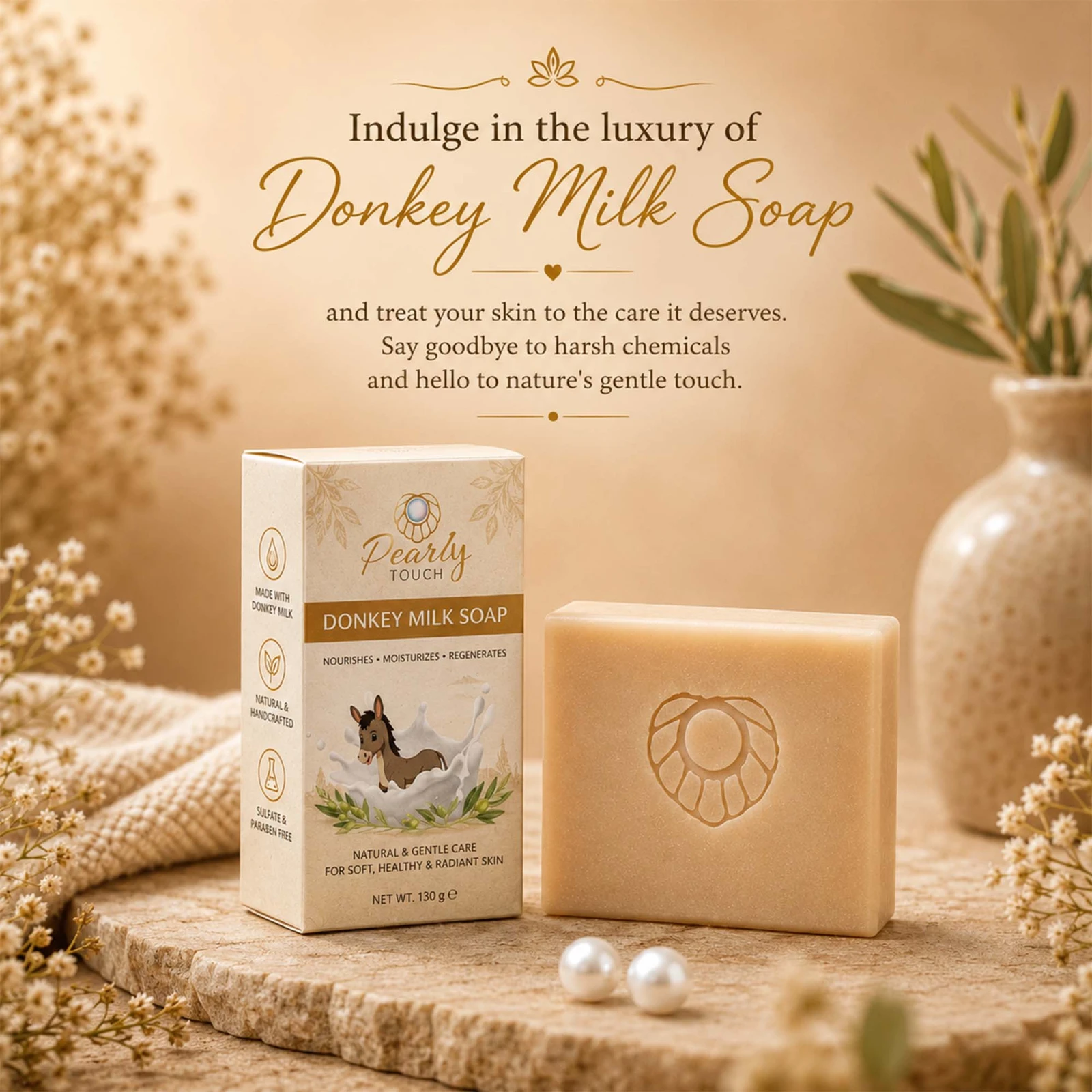 Pearly Touch Donkey Milk Soap view 2