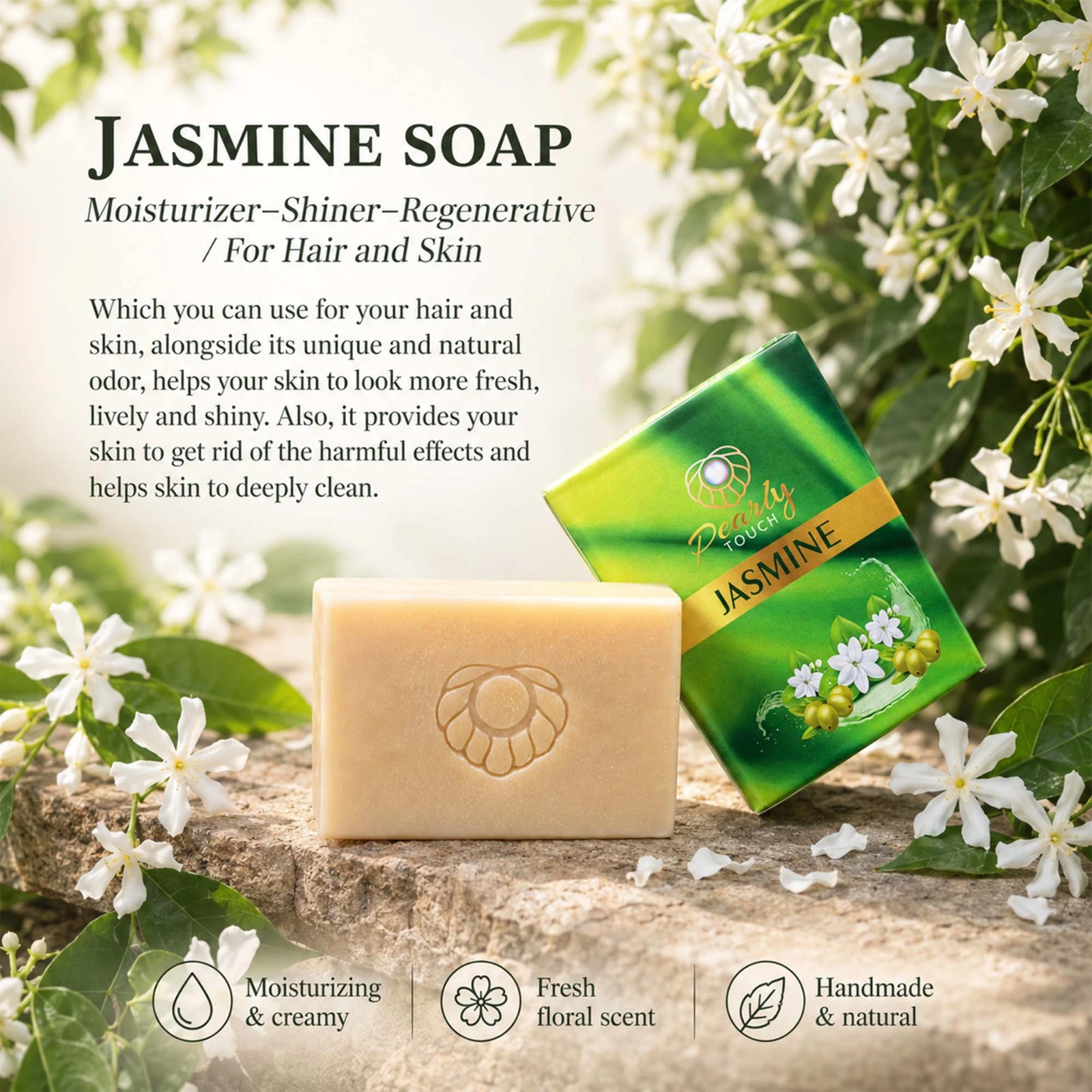 Pearly Touch White Jasmine Soap view 2