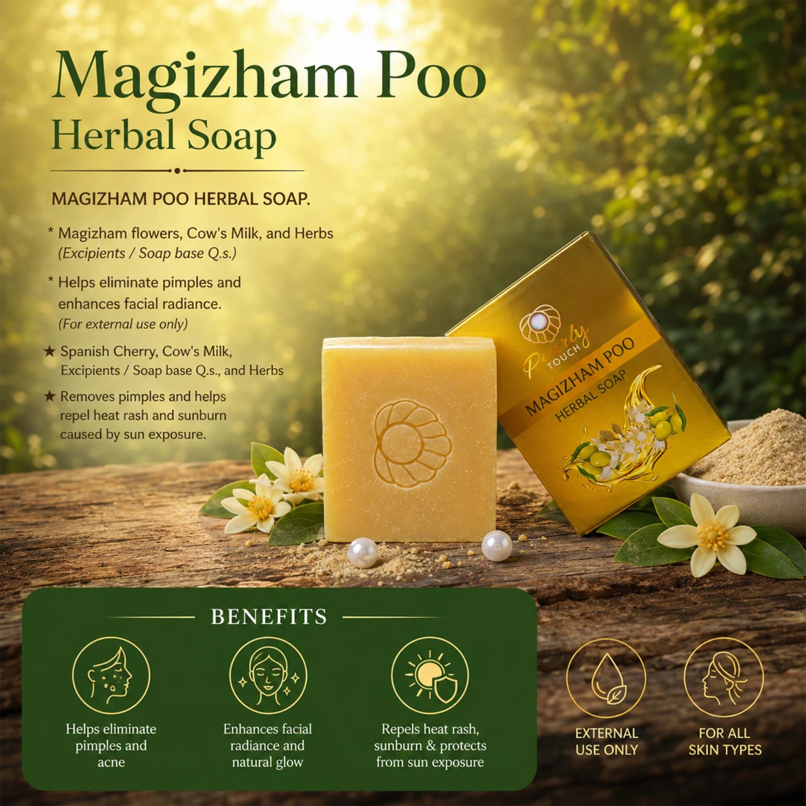 Pearly Touch Magizham Poo Herbal Soap view 2
