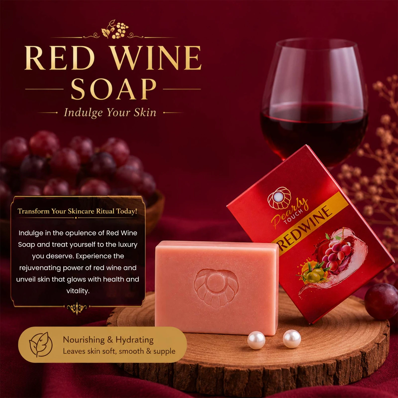 Pearly Touch Red Wine Soap view 2