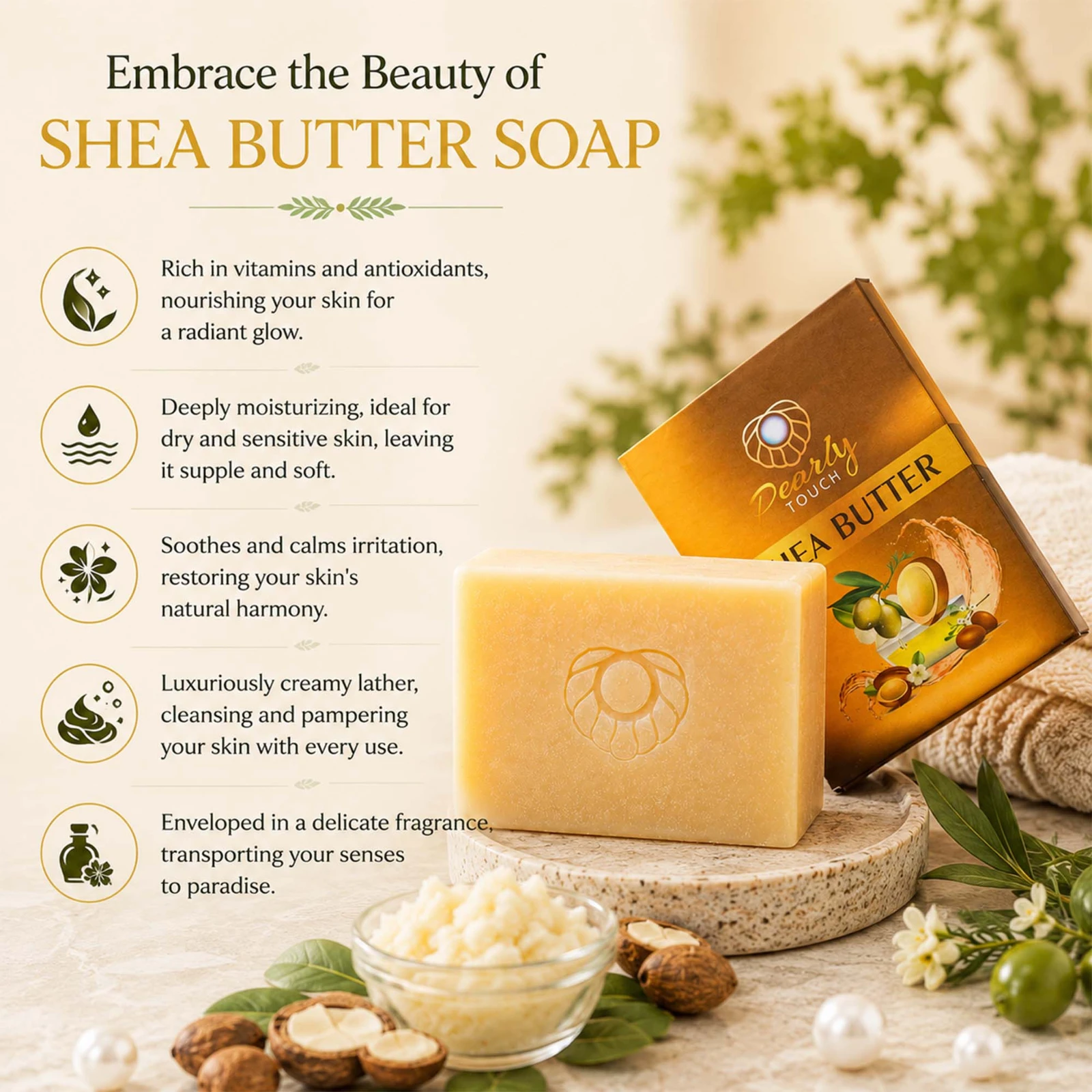 Pearly Touch Shea Butter Soap view 2